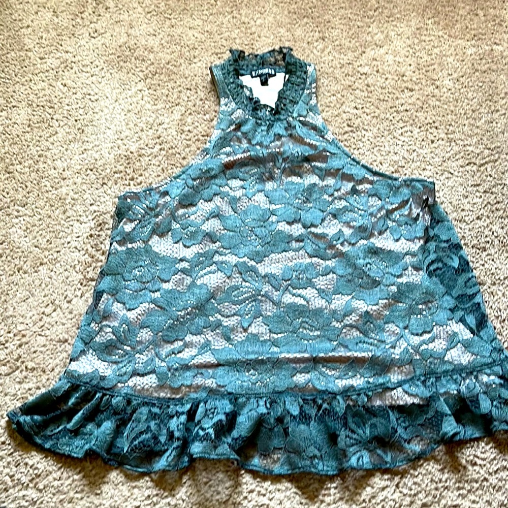 Peplum lace blouse